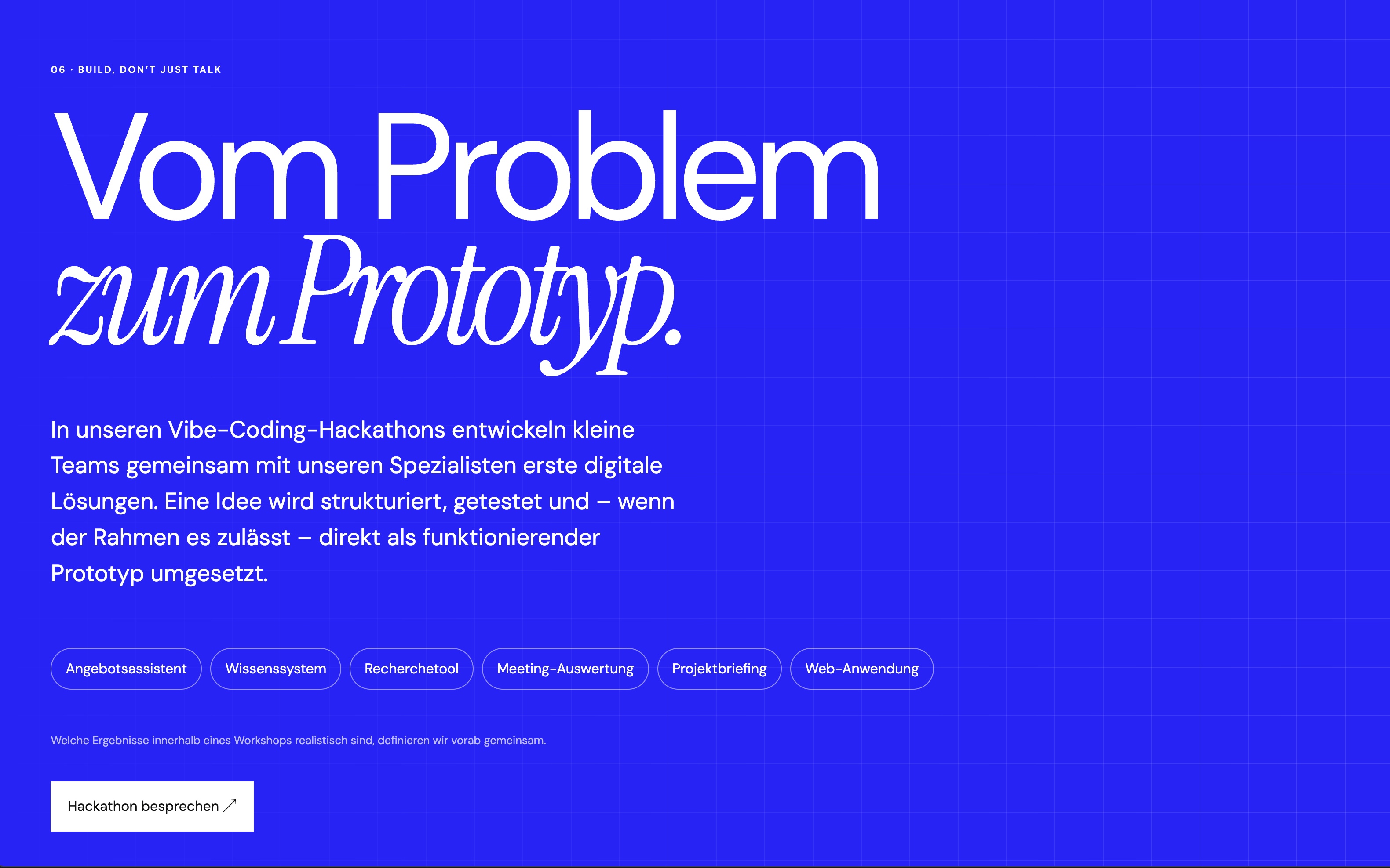 Vibe-Coding-Hackathon-Format der Luftschloss Academy